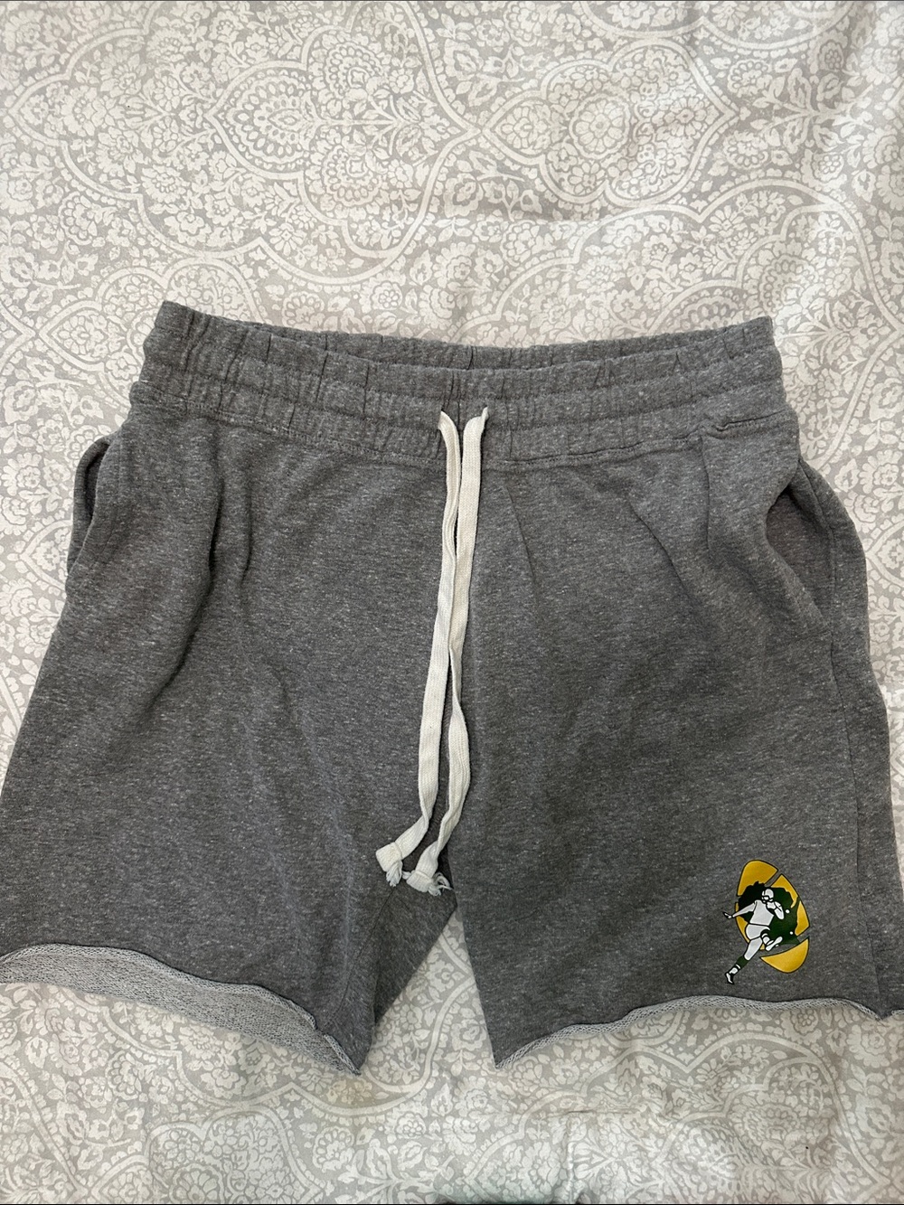 Concepts Sport Green Bay Packers Gray Sweat Shorts with Drawstring